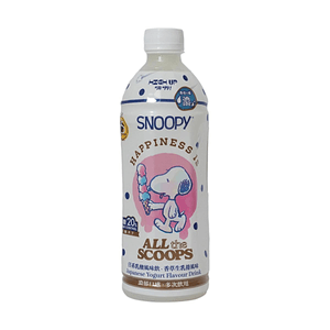 Japanese Style Yogurt Flavor Drink (Vanilla Cream Roll Flavor) 16.9oz Rich Texture 20% Less Sugar Snoopy Edition