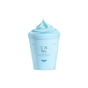 Yijia Selected Jasmine Sea Salt Scrub Exfoliates and Improves Rough Skin for Men, Women, and Students, Full Body Cleansing, 1 Bottle