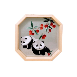 Intangible Cultural Heritage Shu Embroidery Handmade Embroidery Ornament Fireworks Annual 17 * 17 * 3.8cm