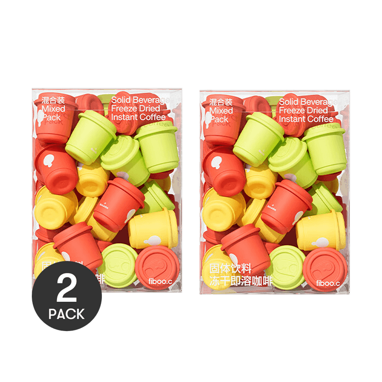 【限时买一赠一】FIBOO 混合咖美式纯黑咖啡 30颗 运动咖+清晨咖+畅爽咖 速溶0无蔗糖即溶冷萃冻干咖啡粉 燃减提神 嗯嗯自由 消肿 *2【2份超值装】 3