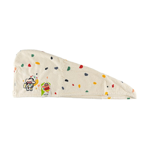 Crayon Shin-Chan Polka Dot Hair Drying Cap, Yellow, Quick-Dry Microfiber