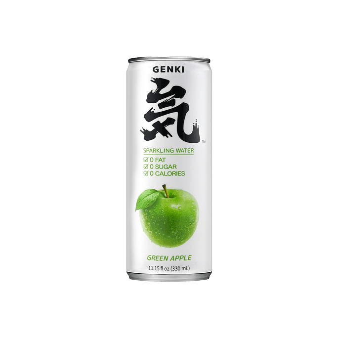 Green Apple Flavor Soda Sparkling Water Can 330ml