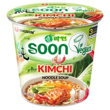 Soon Kimchi Noodle Cup, Vegan, 6 Pack