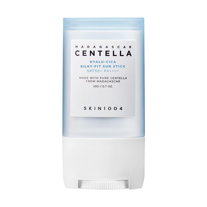 마다가스카르 센텔라 히알루-시카 실키핏 선 스틱, SPF50+ / PA++++, 19g - 방수, 야외 활동 및 민감성 피부용