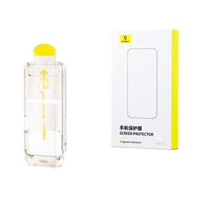 [中国からの直送] Baseus Apple 15用強化フィルム、防塵、フルカバー、指紋防止、防爆、落下防止、超クリア、2枚*1箱