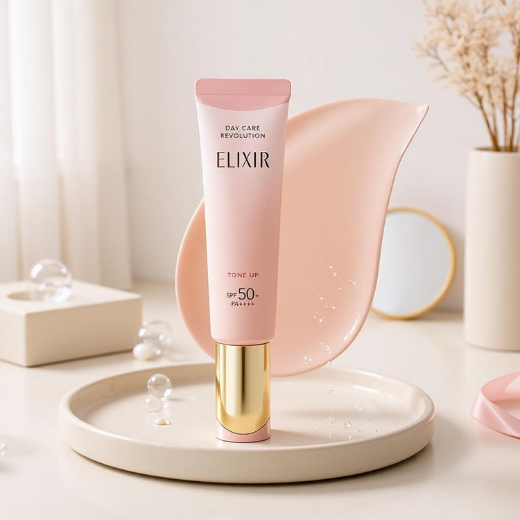 資生堂 エリクシール デーケアレボリューション sp+ SPF50 デーケアレボリューション トーンアップ SP＋ aa｜朝用