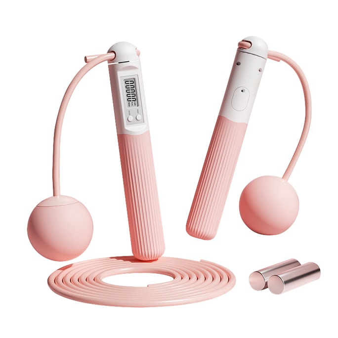 Cordless Jump Rope - Fitness and Weight Loss Electronic Counting Pink
