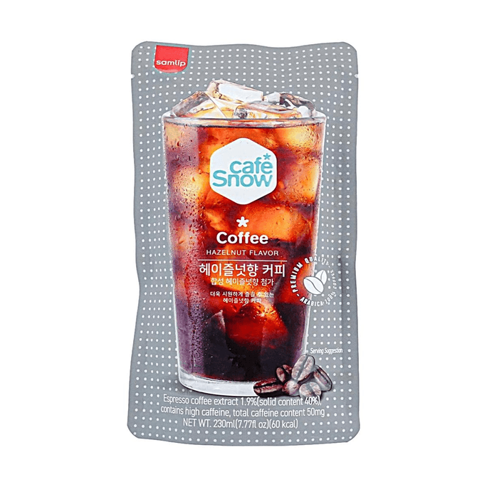 Cafe Snow Coffee Hazelnut Flavor 7.78fl oz【Convenience Store Hits】