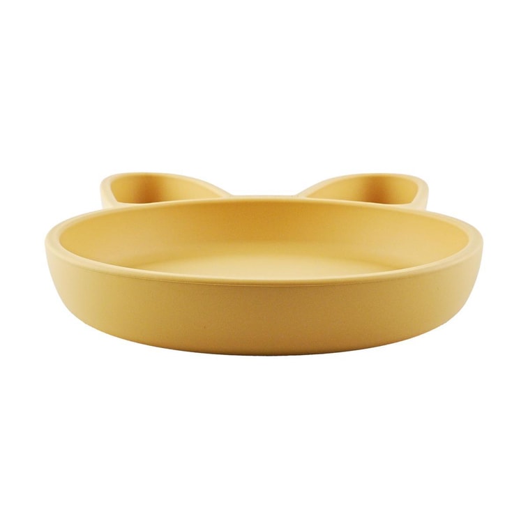 아기 실리콘 접시 먹이 접시, 토끼 꿀황색 12.0인치 x 7.9인치 x 1.3인치 4