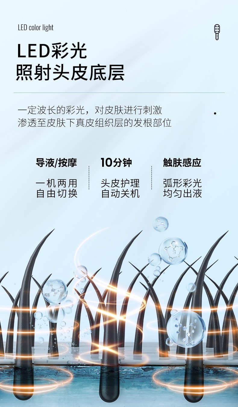 歐薇 頭皮上藥器 健髮梳 養髮梳 護髮梳 按摩頭皮 KD3808P 1台