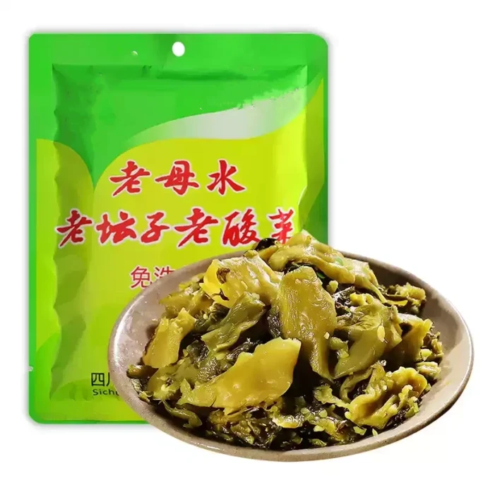 Laotanzi Aged Pickled Cabbage Mother Brine Aged Sour Pickle Salted Vegetables Sichuan Paocai 200g*1 Bag