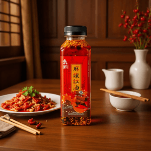 Sichuan Hot Pepper Sauce - with Sesame Seeds, 11.83fl oz