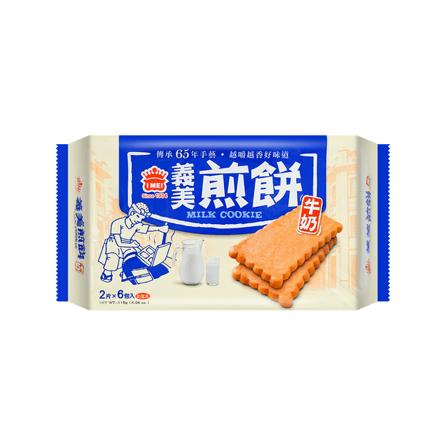 商品详情 - 台湾IMEI义美 名产煎饼 牛奶味 115g - image  0