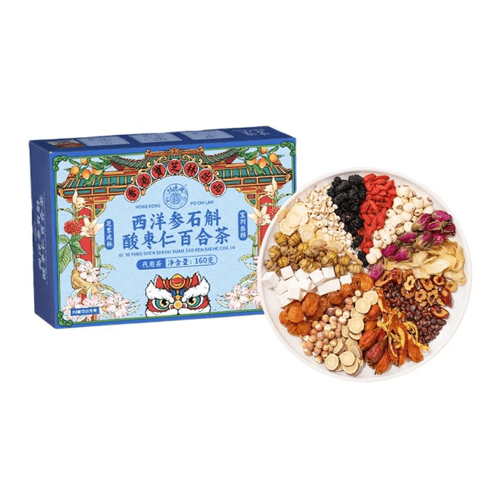 Jujube Seed, Lily Bulb And Poria Cocos Tea, Non-sleep-aiding Ointment Powder, Frequent Dreams 160g*1 Box