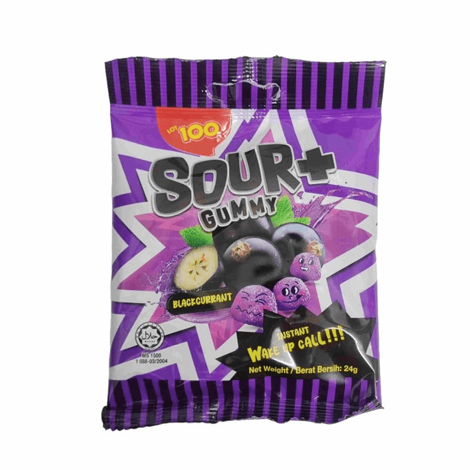 Sour Gummy Blackcurrant Flavor Packaging May Vary 24g