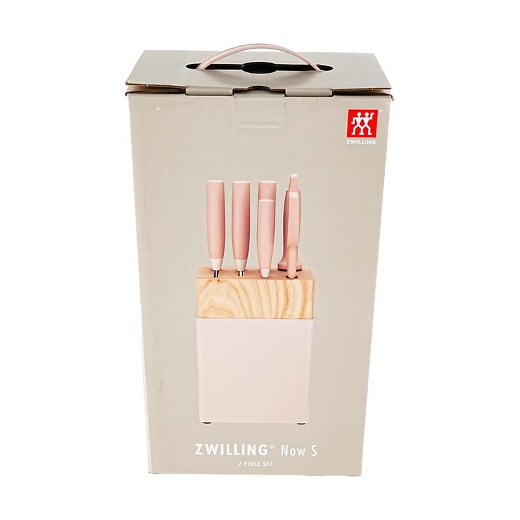 Knife Block Set Pink 7pcs 5