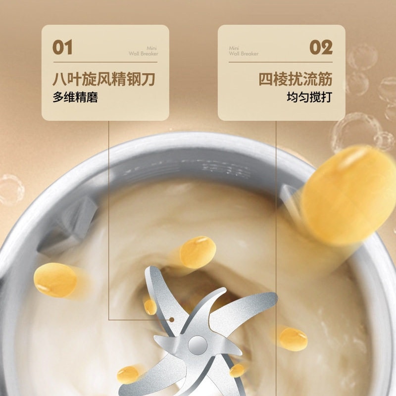 【中国直邮】 史迪熊 迷你多功能破壁机家用豆浆机全自动婴儿辅食机料理机 一台装