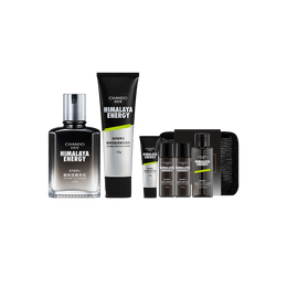 Himalaya Men Caffeine Energy Selected Set Essence Face Cleanser with Gifts Travel Size 