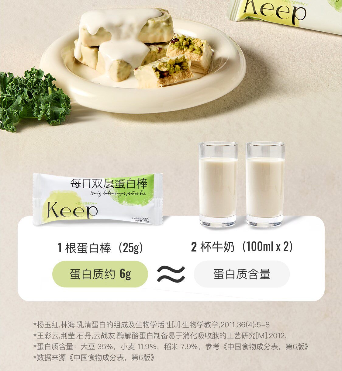 【中國直效郵件】 Keep 蛋白棒飽足抗餓營養高蛋白零食健身代餐高蛋白高纖穀物能量棒 雙層 開心果黑巧口味150g/盒