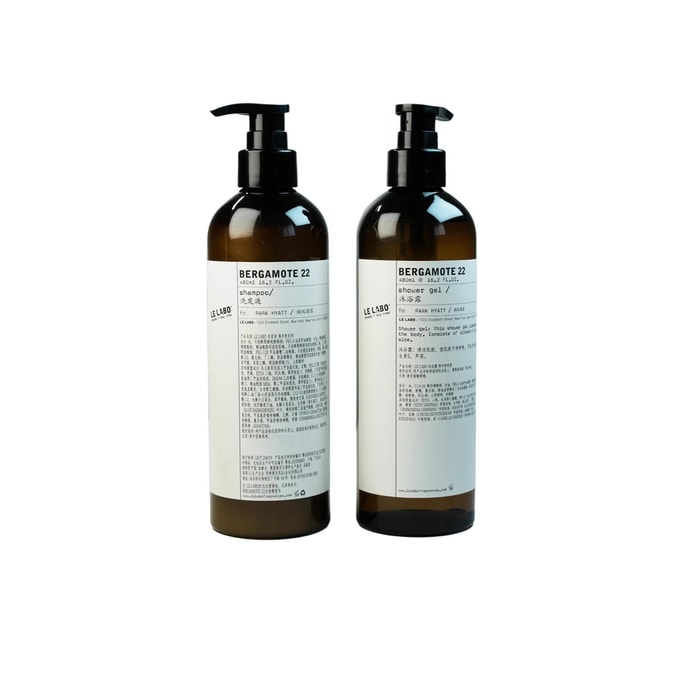 Bergamote 22 Shampoo And Body Wash Set 480ml + 480ml Hotel Exclusive Edition