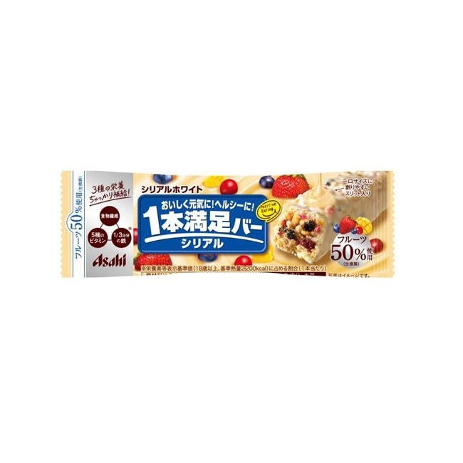 【贈品】【日本直送】ASAHI朝日 1本滿足 蛋白高纖代餐能量棒 果乾白巧味