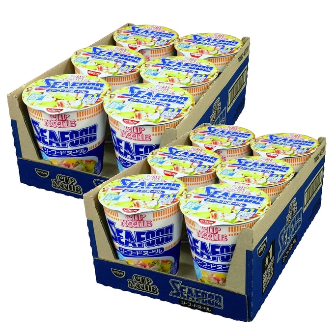 Japanese Seafood Cup Noodles - Instant Ramen 2.68oz (Pack of 12)