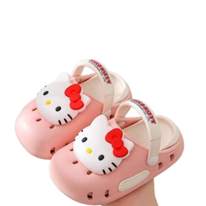 【中国直邮】 FOXTAIL 三丽鸥儿童洞洞拖鞋款 家用室内 软底防滑 亲子 宝宝 外穿 -凯蒂猫 Hello Kitty 32-33码1双*|预计到达时间3-4周
