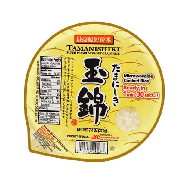 日本tamanishiki玉锦最高级短粒米即食香米饭210g 亚米网