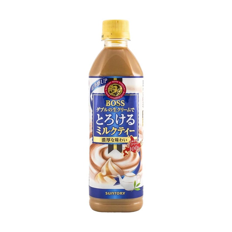 日本SUNTORY三得利 BOSS 濃郁絲滑奶茶 500ml 【北海道產鮮奶油】【雙重奶油工藝】 3