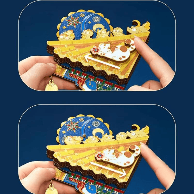 Palace Cat Spine Beast Refrigerator Sticker Movable Cultural And Creative Souvenir 10*13.5cm*1 Piece 3