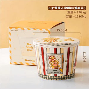 川岛屋 星星人泡面碗 陶瓷碗餐具 6.5"