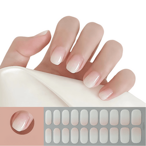 [중국 직배송] 스위트 민트 인기 20개입 노베이크 젤 네일 스티커, 트렌디하고 방수 기능의 매트 네일 스티커로 간편하게 네일아트 완성