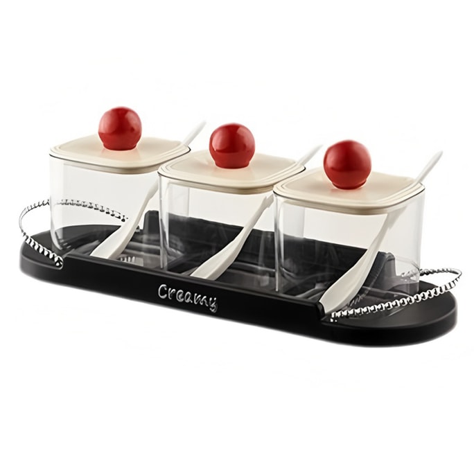 Plastic Spice Box 3Pcs Storage