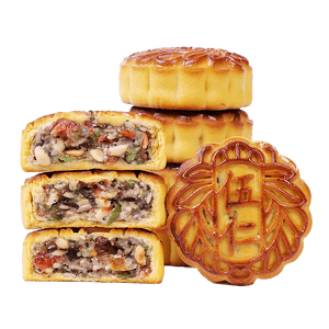 Crispy Shanghuang Golden Five-Nut Cantonese Mooncake 100g