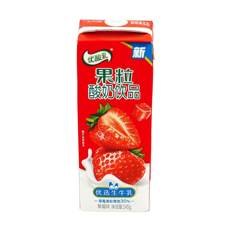 伊利 果粒酸奶 优酸乳 草莓味 245g 3