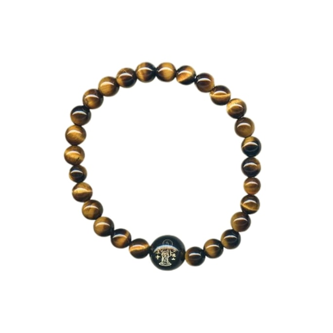 Sensoji Temple's praying for good luck to realize the wish transfer beads tiger eye stone bracelet