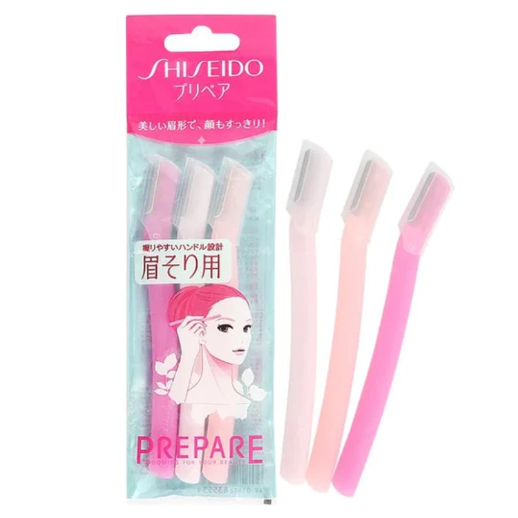 日本製 SHISEIDO PREPARE 特製眉毛トリミングナイフ 3本入 - Yami