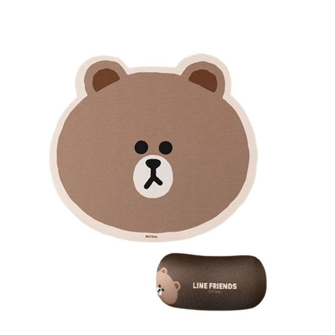 Brown Bear Mouse Pad Desk Mat Office Girl Wrist Rest Pad Silicone Non-Slip Small Mouse Pad Computer Mouse Mat Brown Bear Head Style [Mouse Pad With Wrist Rest] 1 piece