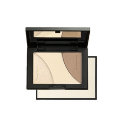 Three-color contour palette - Matte and Highlighter Combined Palette - Makeup Artist's Special Nose Shadow, Chin Shade, and Cheek Side Shade - 01# - 9g
