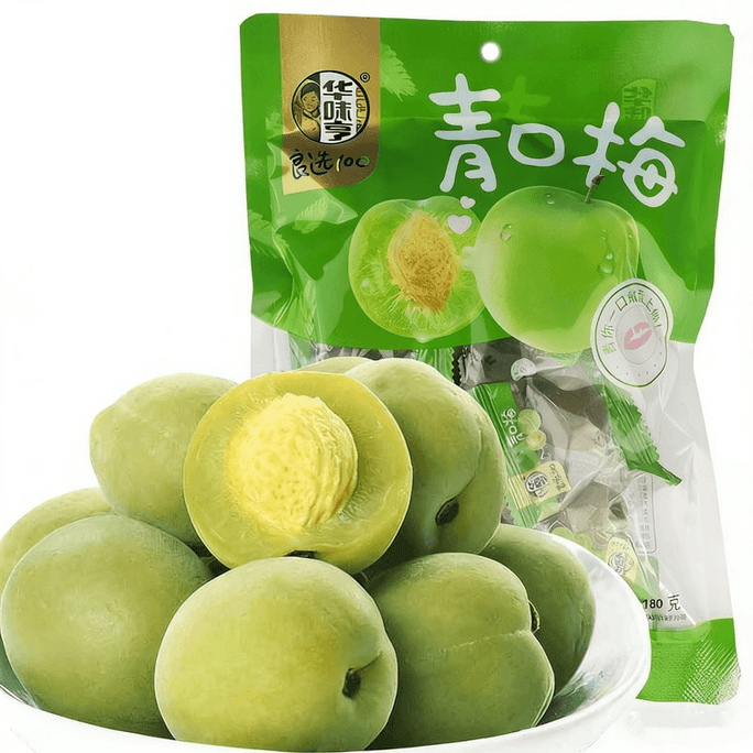 Crispy Green Plums, Green Mouth Plums, 1 Bag 120g, Preserved Plums, Candied Fruit, Dried Fruit, Sour Plums, Crispy Green Plums, Appetizing Snack