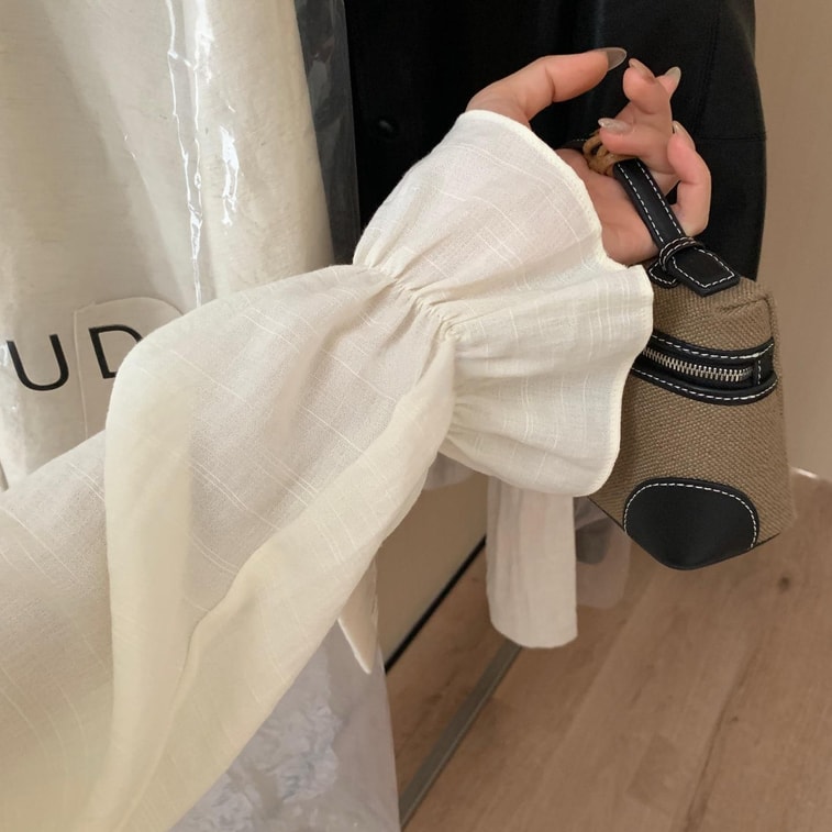 26SS Ruffle Blouse Whisper Ivory One Size 3