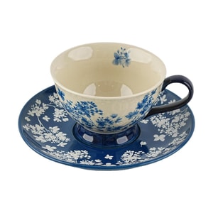 Coffee Cup with Dish Blue 220ml