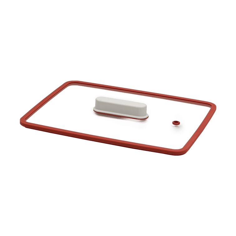 Doran Doran 3 in 1 Electric Skillet Multi Cooker Hot Pot Fryer Pan Griddle and Grill with Glass Lid Red 6