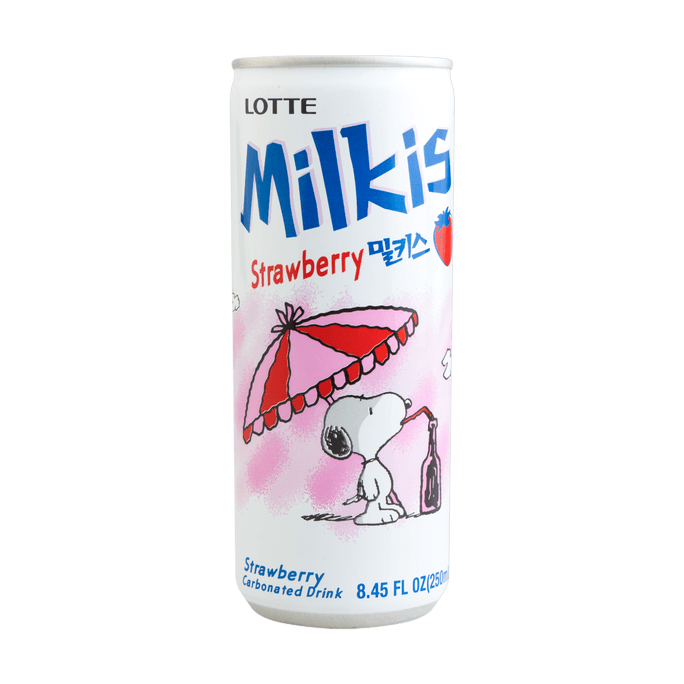 Milkis Strawberry Soda - Carbonated Strawberry-Flavored Drink, Packaging May Vary, 8.45fl oz