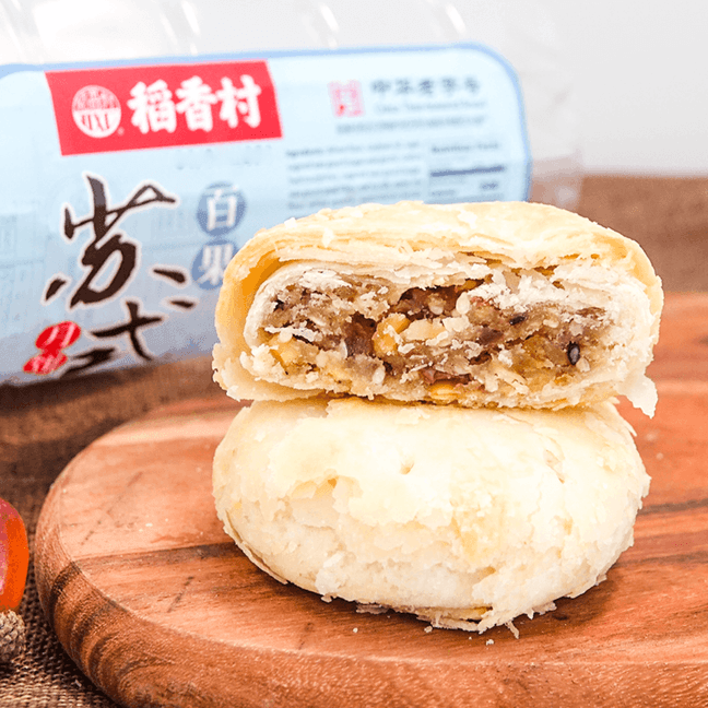 稻香村 苏式百果月饼 酥饼 5枚入 310g【中秋月饼】【早餐下午茶点心】