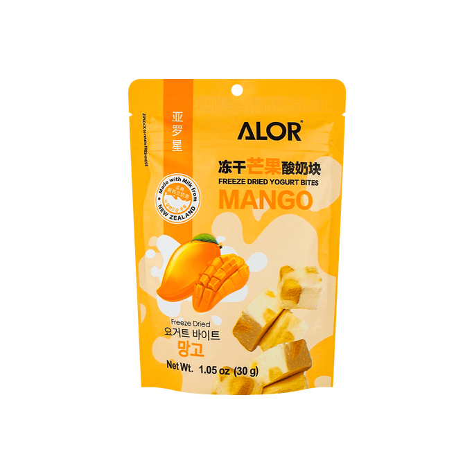 马来西亚ALOR亚罗星 冻干酸奶块 芒果味 30g【可以嚼着吃的酸奶】