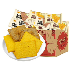 【中国直邮】 米多奇 黑全麦&玉米粗粮馍片 500g【口感微咸 麦香四溢 香甜酥脆】饼干烤馒头片零食 面包干代餐健康办公室小吃