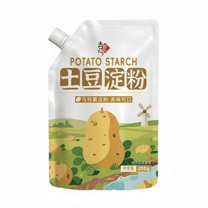 吉匠 입 달린 감자 전분 가정용 요리 농축 및 코팅용 순수 감자 전분 베이킹 200g*1개