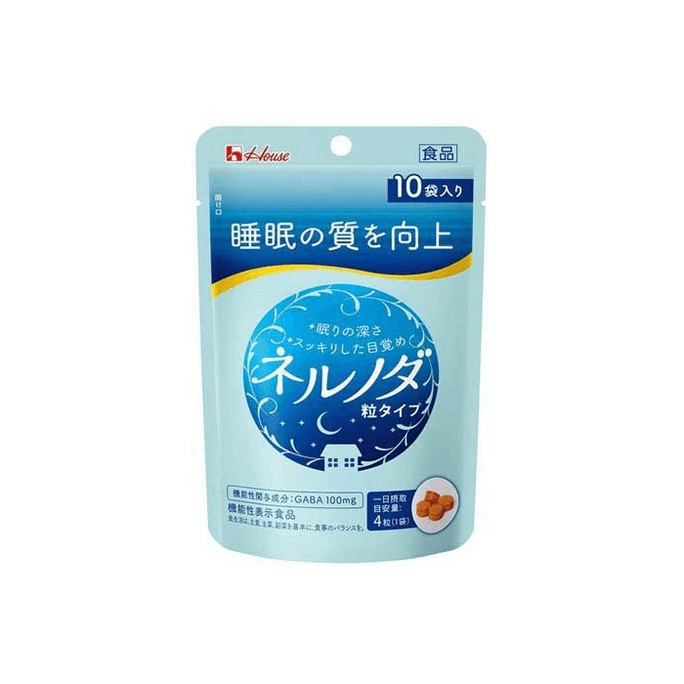 【日本直邮】 日本 HOUSE 氨基酸质量助眠粒 10袋 减压安神改善睡眠缓解压力疲劳