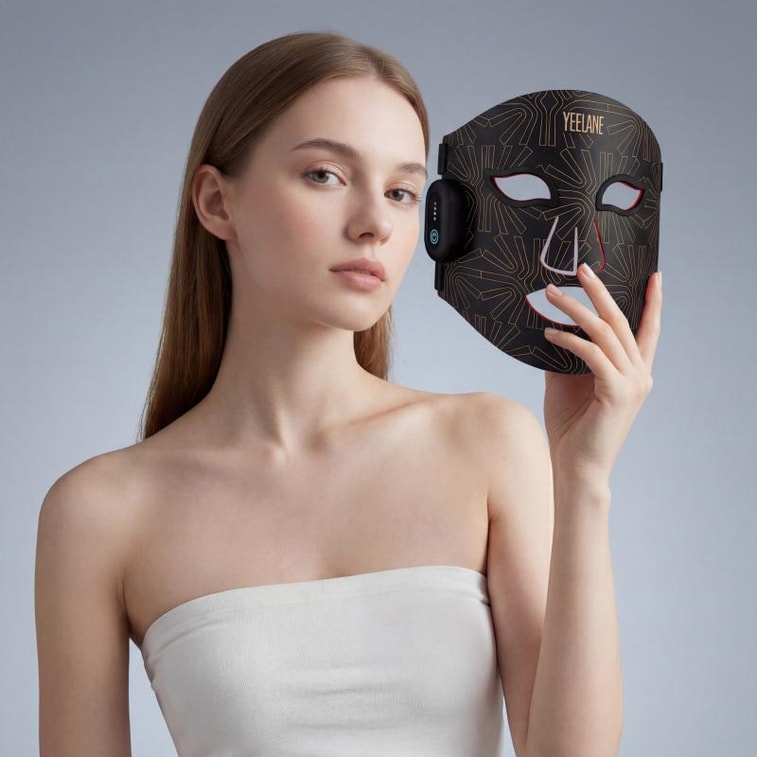 Multispectral  Infrared LED Light Therapy Face Mask   Black 1 piece 3